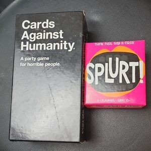 Cards Against Humanity and Splurt! Game Set - Black and Pink